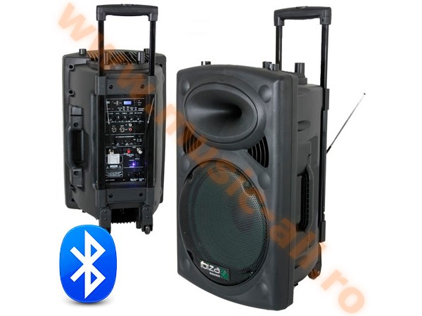 PORT15VHF-BT BOXA PORTABILA 15 inch/38CM 800W 12/230V USB/MP3