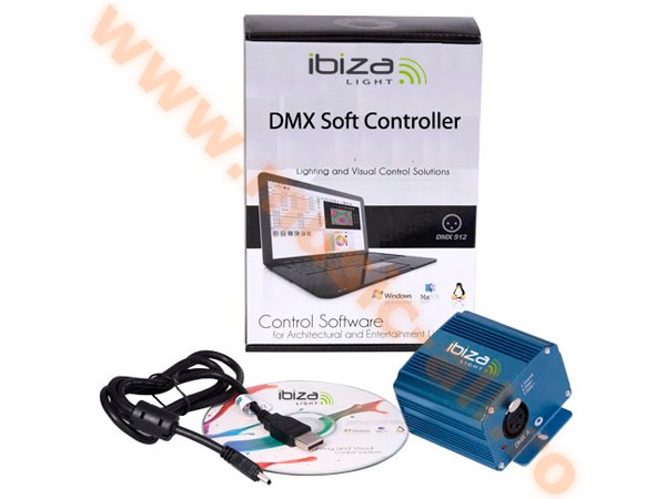 LS512DMX  CONTROLLER DMX 512 CANALE CU SOFT