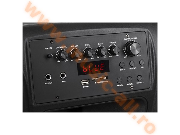 MIK0145- BOXA PORTABILA 15 INCH UHF SD BT USB 60W AZU