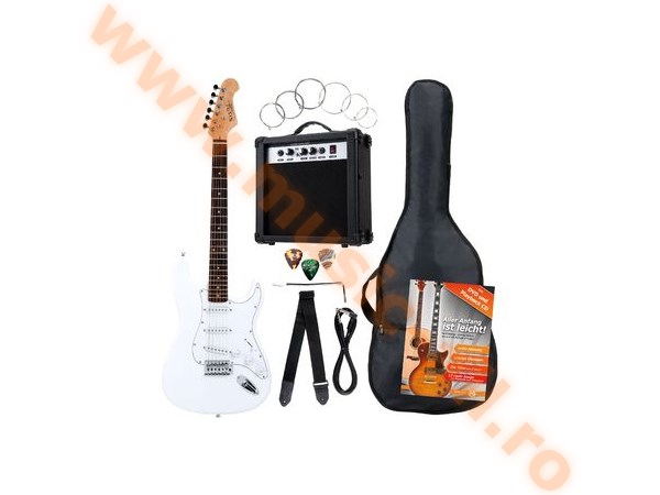 Rocktile Banger's Pack E-Gitarren Set, 8-teilig White