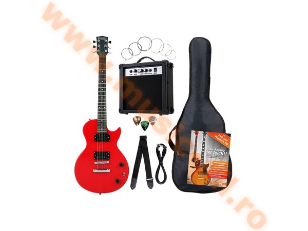 Rocktile Banger's Pack Single Cut E-Gitarren Set, 7-teilig Red