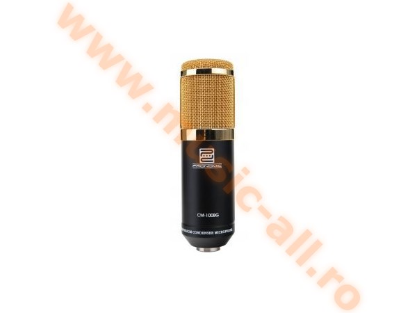 Pronomic CM-100BG Large-Diaphragm Studio Microphone negru