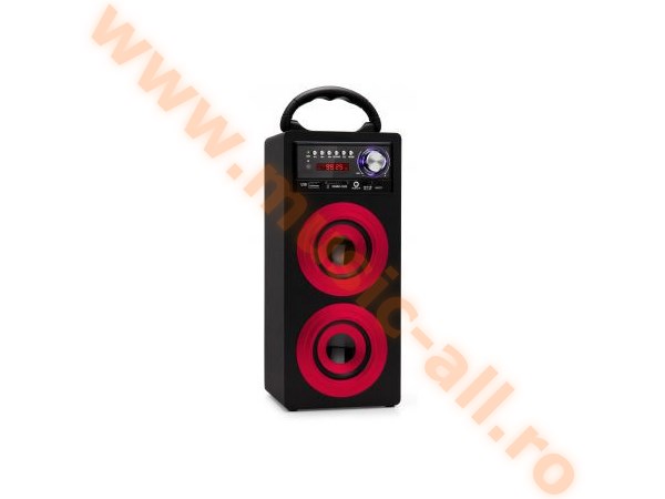 Lacoon Beachside portable Bluetooth Speaker USB, SD, AUX, FM/AM Red