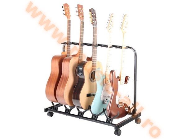 Rocktile multi-stand 5 guitars - with wheels for E / A Guitar