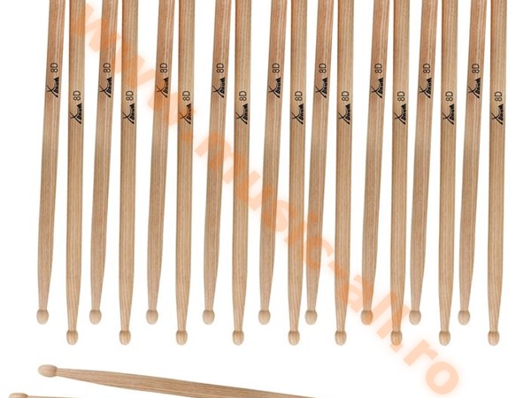 10 pairs of XDrum 8D Wood Hickory Drumsticks