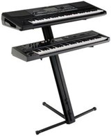 Classic Cantabile KS-100 Double Keyboard Stand, Black