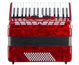 Classic Cantabile 72 Bass Accordion Red