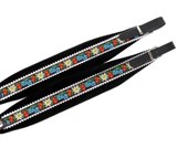 Alpenklang Accordion Straps Edelweiss/Black for 3-row accordions