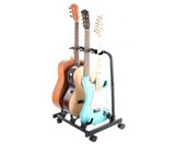 Rocktile Triple Multi Guitar Stand With Wheels For Electric And Acoustic Guitars