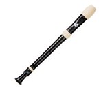 Kirstein C Soprano Recorder German Fingering With Double Hole Black/White