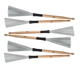 XDrum WTD-1S wire tap drumstick brushes short 3 pairs