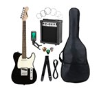 Set chitara electrica, McGrey Rockit TL Complete Set Neagra, cu amplificator si accesorii