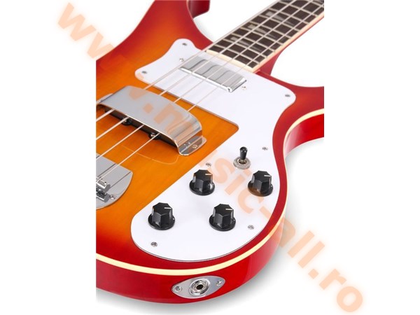 Rocktile Redneck Electronic Bass Red Sunburst