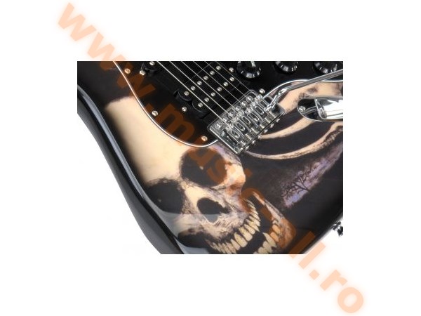 Rocktile Pro ST60-SK Electric Guitar Skull