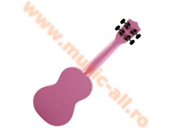 Set Ukulele Classic Cantabile US-100 Pink Sopran-Roz + 12 Pene