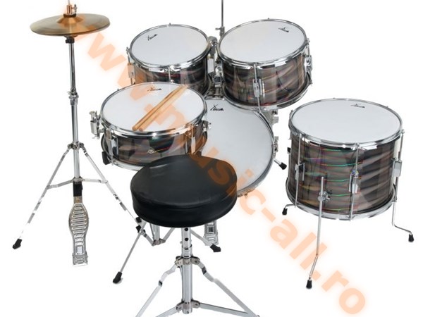 XDrum Junior Pro Kids Drum SET Laser Silver