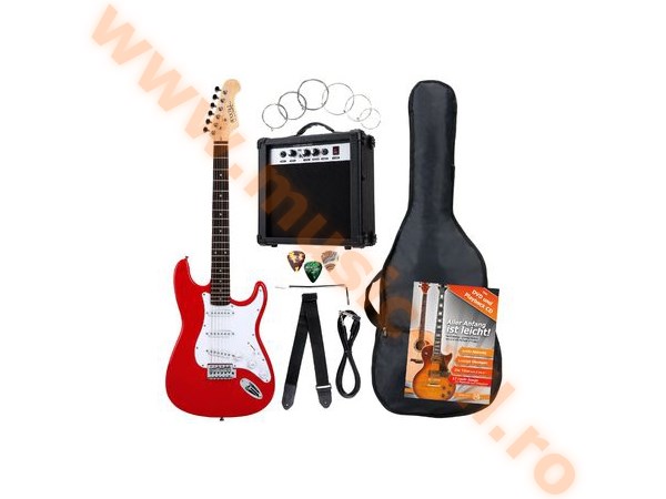 Rocktile Banger's Pack E-Gitarren Set, 8-teilig Red