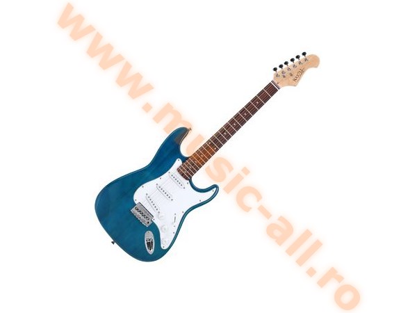 Rocktile Banger's Pack E-Gitarren Set, 8-teilig Transparent Blue