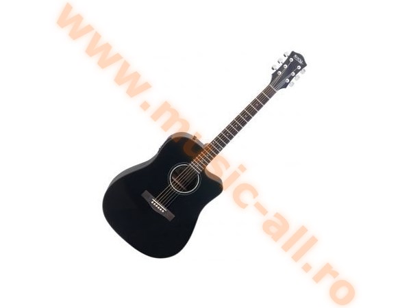 Rocktile D-60CE Acoustic Steel String Guitar Black