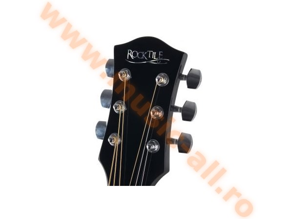 Rocktile D-60CE Acoustic Steel String Guitar Black