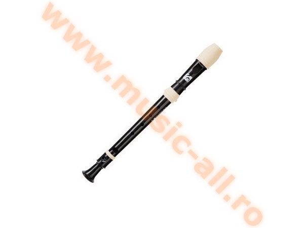 Kirstein C Soprano Recorder German Fingering With Double Hole Black/White