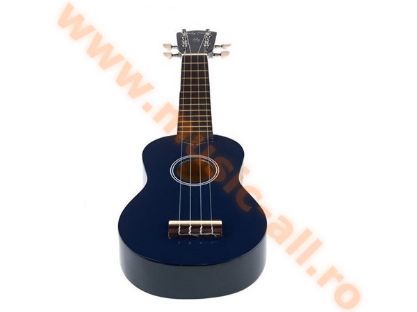 Set Ukulele Sopran Harley Benton UK-12 Albastra 52cm cu Husa si Pene