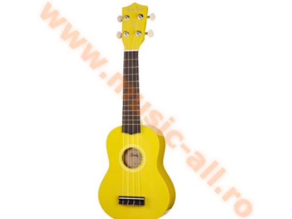 Set ukulele sopran Harley Benton UK-12 GALBEN 52cm , husa +12 pene
