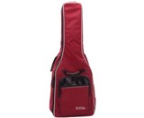 Rocktile 3/4 & 7/8 Classical Guitar Gig Bag Padded + Backpack Straps Wine Red